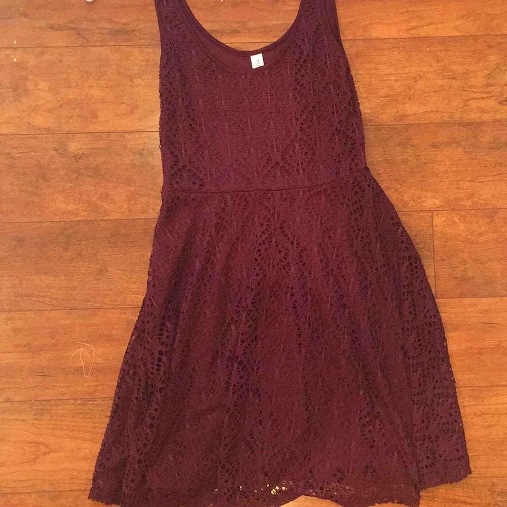 Maroon lace dress
